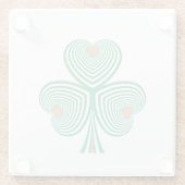 oprechte klaver glazen onderzetter (Achterkant)