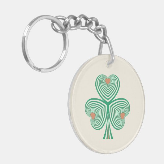 oprechte klaver sleutelhanger (Voorkant Links)