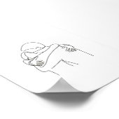 Oprechte knuffel - minimalistisch paar omhelst kun poster (Hoek)