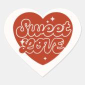 "Oprechte liefde - Elegante hart Stickers (Voorkant)
