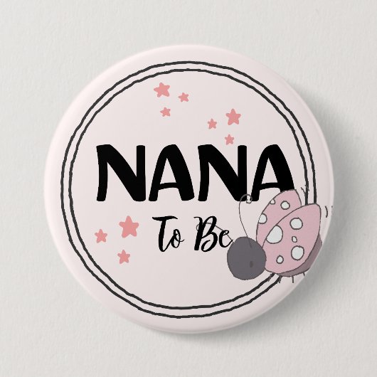 oprechte liefde: Nana-to-be Ronde Button 7,6 Cm (Voorkant)
