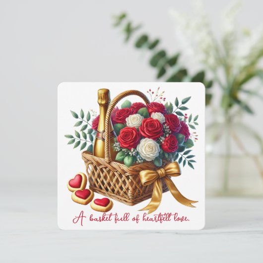 Oprechte Liefde - Valentijnsdagkaart Bedankkaart (Staand voorkant)
