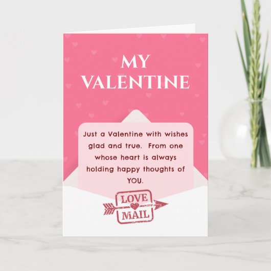 Oprechte liefdesmail wensen Valentijnsdag  Kaart (Voorkant)