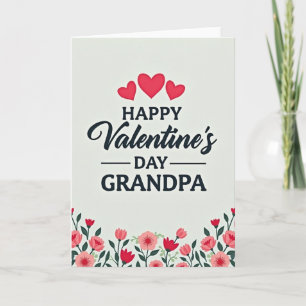Oprechte Minimalistische Opa Valentijnskaart Kaart