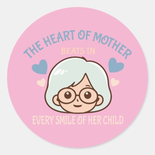 Oprechte Moeder Liefde - moederdag Ronde Sticker (Voorkant)