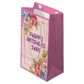 Oprechte Moederdag Flowers Klein Cadeauzakje (Voorkant Gekanteld)