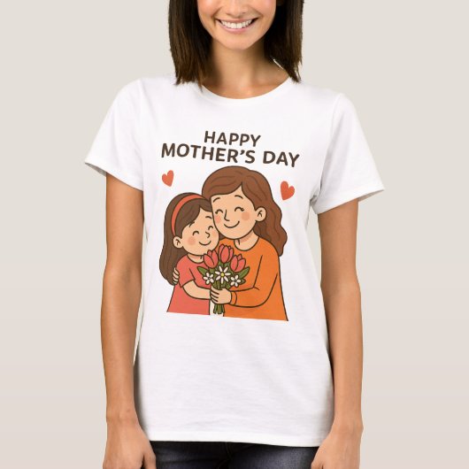 Oprechte Moederdag Geschenk 2025 – Vier Moeder T-shirt (Voorkant)