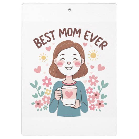 Oprechte moederdag ontwerp klemborden (Achterkant)