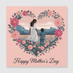 Oprechte Moederdag ontwerp: Moeder en kind 