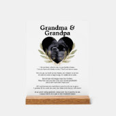 Oprechte oma opa zwangerschapsaankondiging acryl bord (Voorkant)