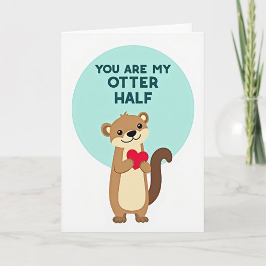 Oprechte Otter Half Kaart (Voorkant)