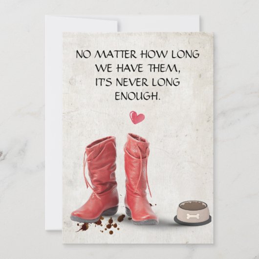 Oprechte Pet Sympathy Card Printable Kaart (Voorkant)