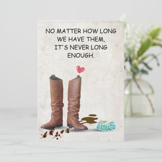 Oprechte Pet Sympathy Card Printable Kaart (Staand voorkant)