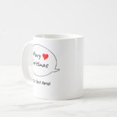 Oprechte Prettig Kerst Hartjes Koffiemok (Voorkant links)