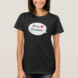 Oprechte Prettig Kerstmis in een Spreekwolk T-shirt