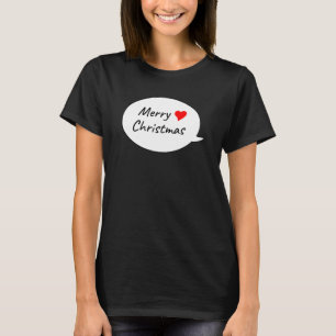 Oprechte Prettig Kerstmis in een Spreekwolk T-shirt
