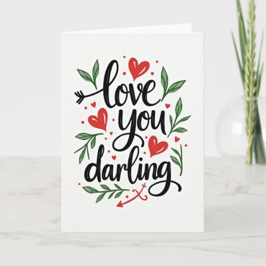 Oprechte Script Liefde Kaart (Voorkant)