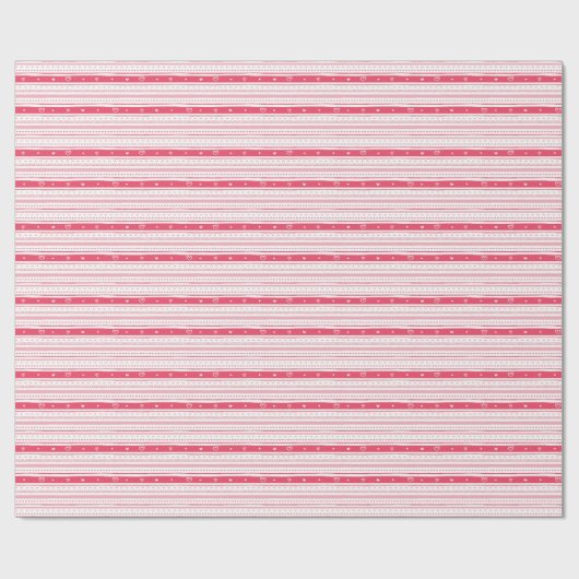 Oprechte strepen van liefde cadeaupapier (Vlak)