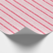 Oprechte strepen van liefde cadeaupapier (Hoek)