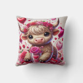 Oprechte Sweet Highland Koe Valentijnse Kussen (Achterkant)