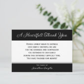 Oprechte sympathie dank u platte Kaart (Staand voorkant)