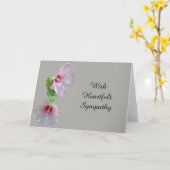 Oprechte Sympathie kaart met delicate bloemen (Gele Bloem)