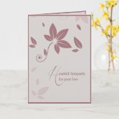 Oprechte sympathie voor uw verlies - Sympathy Card Kaart (Gele Bloem)