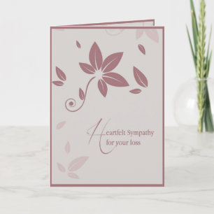 Oprechte sympathie voor uw verlies - Sympathy Card Kaart
