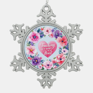 Oprechte Teaching Radiance Tin Sneeuwvlok Ornament