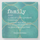 Oprechte thuisdefinitie van familie stenen onderzetter (Voorkant)