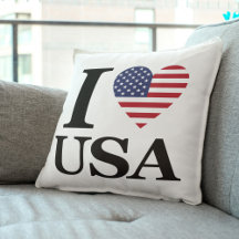 Oprechte toewijding: Ik hou van USA Iconic Pillow