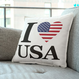 Oprechte toewijding: Ik hou van USA Iconic Pillow Kussen