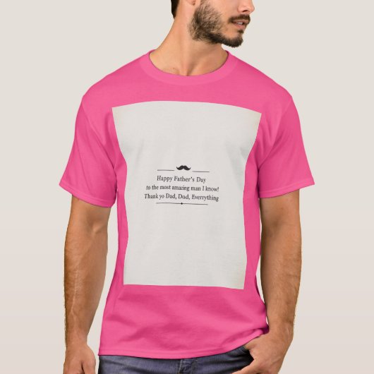 Oprechte Vaderdag Doodle Print T-shirt (Voorkant)