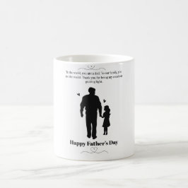 Oprechte Vaderdag Gevoelscitaat & Silhouet Koffiemok