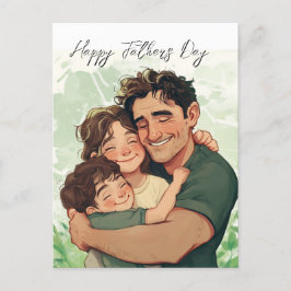 Oprechte vaders en zoon dag Briefkaart