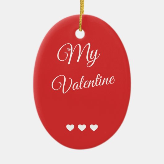 oprechte Valentijn Keramisch Ornament (Voorkant)