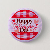 oprechte viering: Happy Valentijnsdag Button (Voorkant)