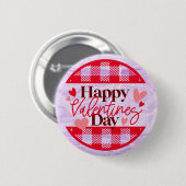 oprechte viering: Happy Valentijnsdag Button (Voorkant /achterkant)
