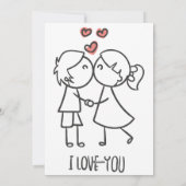 Oprechte warmte: Custom Stick Figure Holiday Kaart (Achterkant)