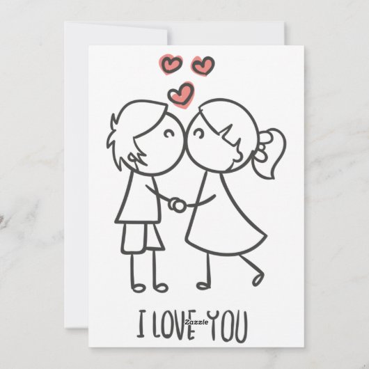 Oprechte warmte: Custom Stick Figure Holiday Kaart (Achterkant)