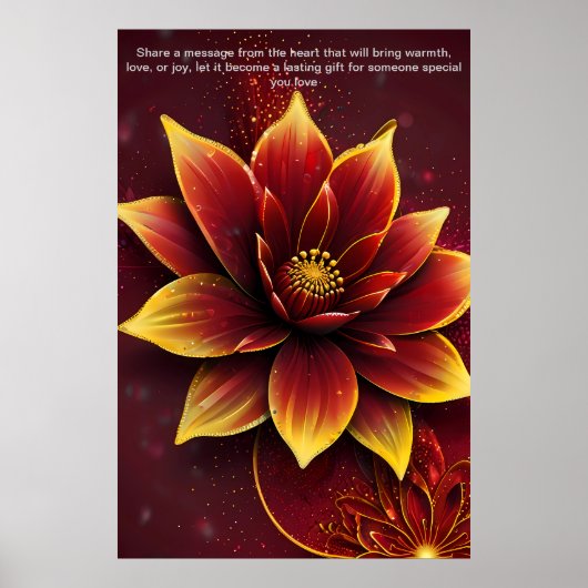 Oprechte woorden: een gepersonaliseerd geschenk va poster (Voorkant)