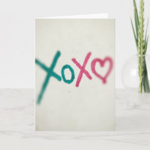Oprechte Xoxo Turquoise Roze Kaart
