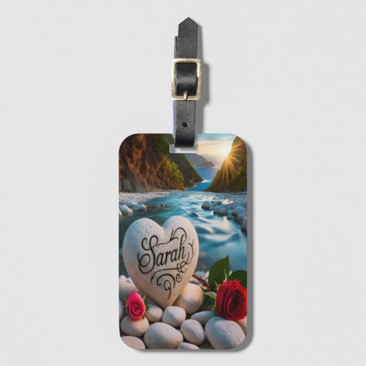 oprechte zonsondergang bagagelabel (Voorkant (verticaal))