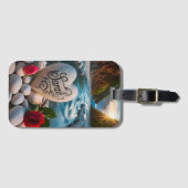 oprechte zonsondergang bagagelabel (Voorkant (horizontaal))