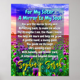 Oprechte zustergedicht Poster (een speciaal gesche