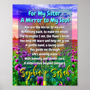 Oprechte zustergedicht Poster (een speciaal gesche