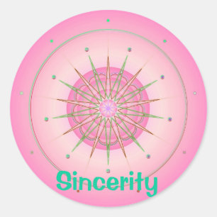 Oprechtheid (deugdelijke sticker) ronde sticker