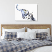 Oprekende kubus canvas afdruk (Insitu (Slaapkamer))