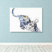 Oprekende kubus canvas afdruk (Insitu (Houten vloer))