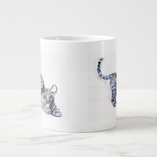 Oprekende kubus grote koffiekop (Voorkant)